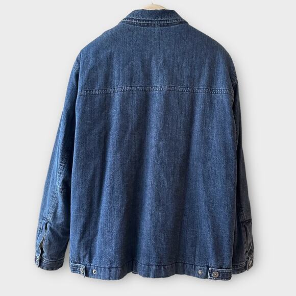 Vintage Hilfiger Denim Corduroy Insulated Zip Front Jacket, Men’s XXL, Blue - Picture 2 of 16